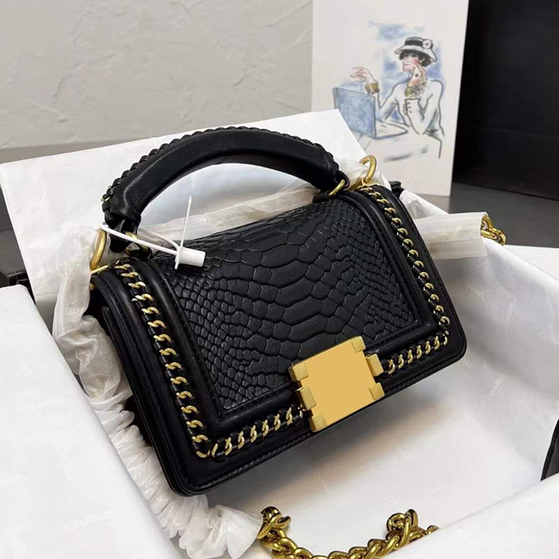

Designers shoulder bags women handbags Luxury high quality personality Snake chain Messenger Bag Classic square large capacity handbag Versatile, 10