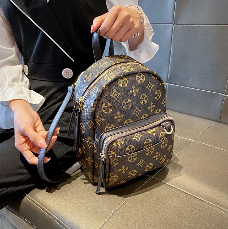 

Backpack Student Schoolbag All-Match Women's Backpack Fashion Mini Bag, Coffee