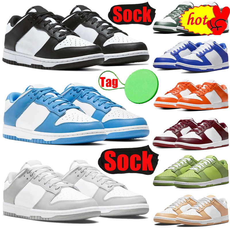 

2022 Panda running shoes for mens womens dunksb lows UNC Black Paisley dunks University Blue dunked Grey Fog Coast Green travis scotts, #17 green