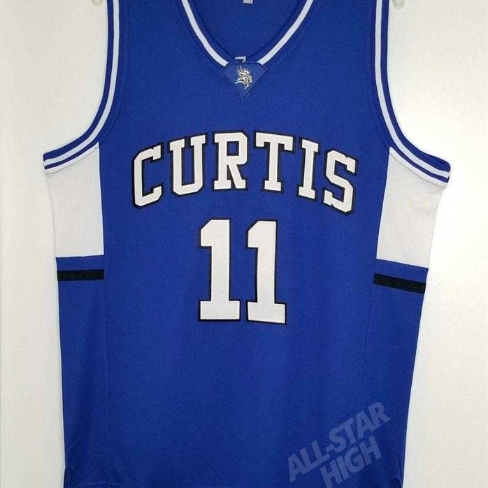 

Sjzl98 #11 Isaiah Thomas High School Basketball Jersey Curtis Throwback Custom Retro Sports Fan Apparel Jersey, Blue