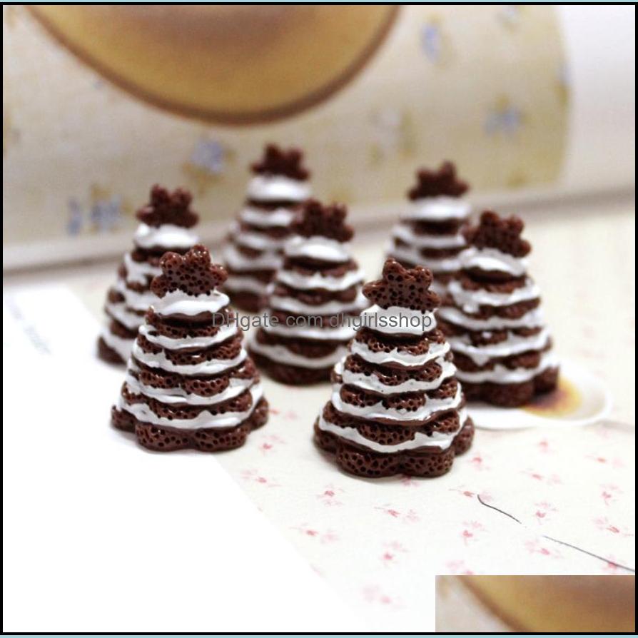 

Charms Jewelry Findings Components Kawaii Simation Resin Christmas Chocolates Cake Tree Cute Food Play Cabochon Diy Scrapb Dhz83