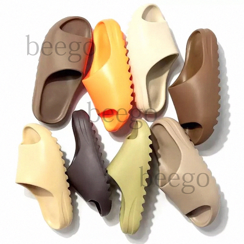 

Designer slippers woman mens for sandals slide bone ochre pure men soot glow green resin onyx enflame orange sand slides Triple Black white pattern EVA west slidders, Bubble bag+shoe box