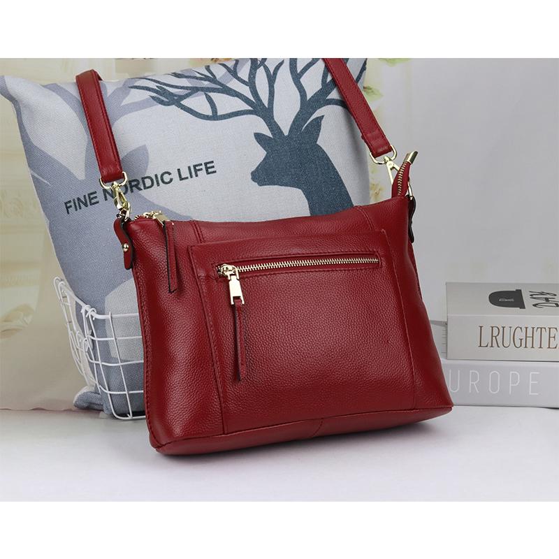 

Evening Bags Fashion Genuine Leather Single CrossBody For Women Shoulder Bag Messenger Female Casual Shopping Tote Handbags, Black