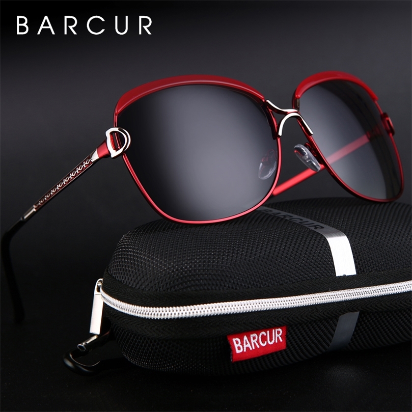 

BARCUR Polarized Ladies Sunglasses Women Gradient Lens Round Sun Glasses Square Luxury Brand Lunette De Soleil Femme 220616