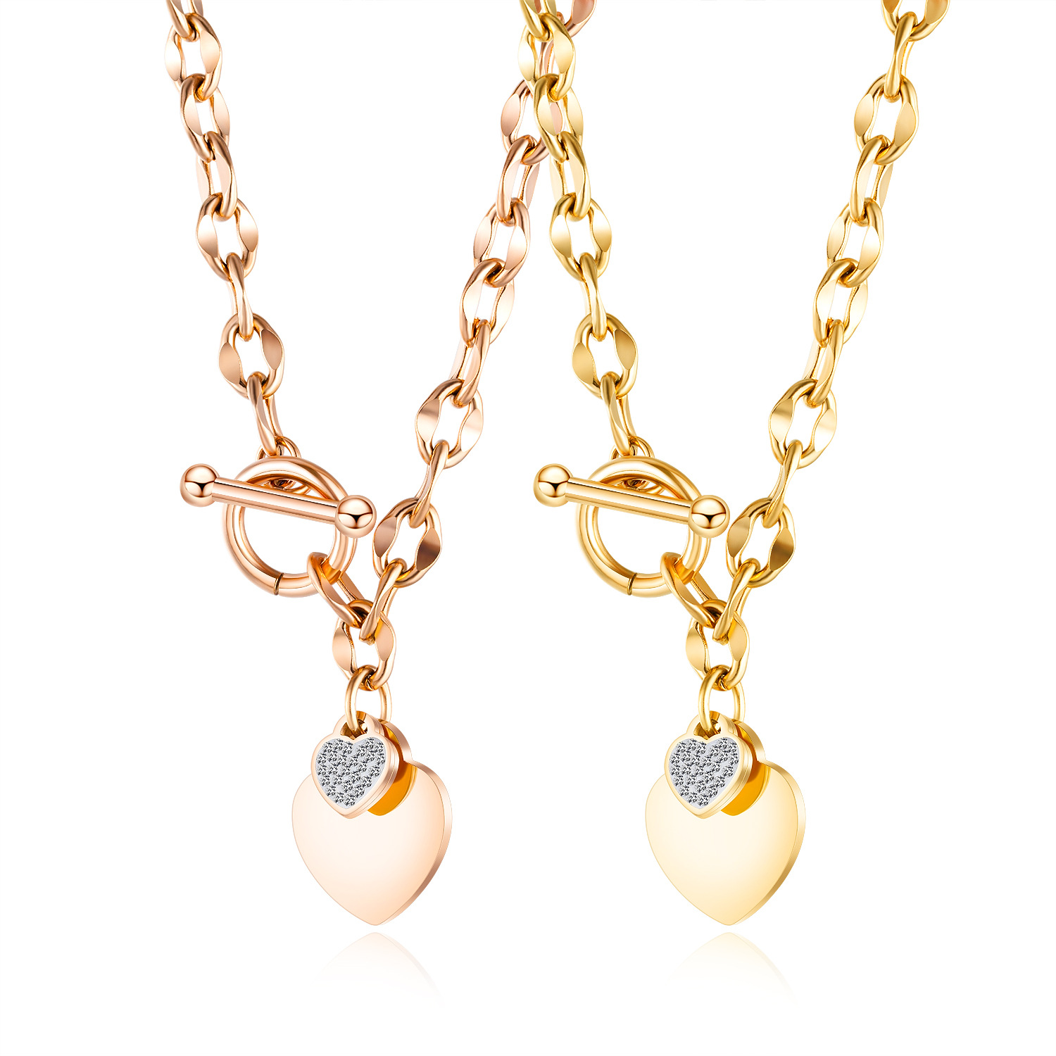 

Fashion Women Necklace with Pendant Ins OT Necklace Titanium Steel Heart Necklaces