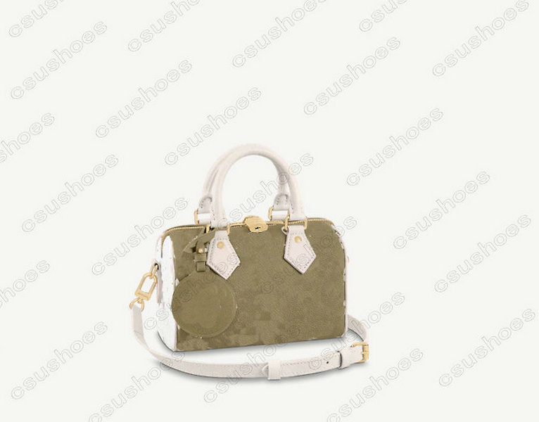 

M46118 Speedy 25 20 BANDOULIERES Bag Spring in the City Two Color Stitching Leopard Handbag Women Shoulder Bags Luxurys Designer Cross body Key Lock Pouch, 13