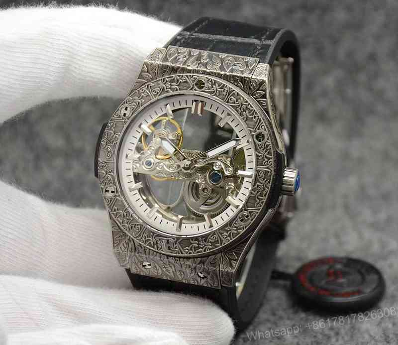 

Carbon titanium ceramicSUPERCLONE watch Men Automatic Mechanical Full Stainless Steel Hollow Skeleton Fashion Classic Watches Male Wristwatch