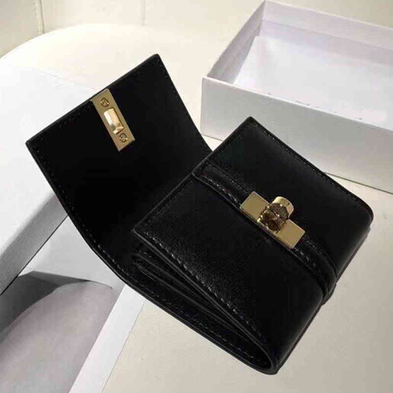 

Classic Wallet Women Multiple Card Slots Clutch Leather Luxury Designer Brand Female Purses 220326, Black