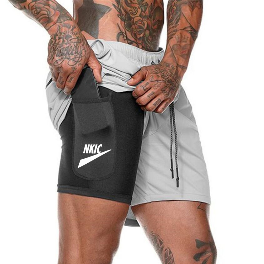 

Men Brand LOGO Print Basketball Gray Shorts Summer Breathable Fast-drying Loose Running Sports Fitness Training Short Pants Outdoor Casual, Navy blue