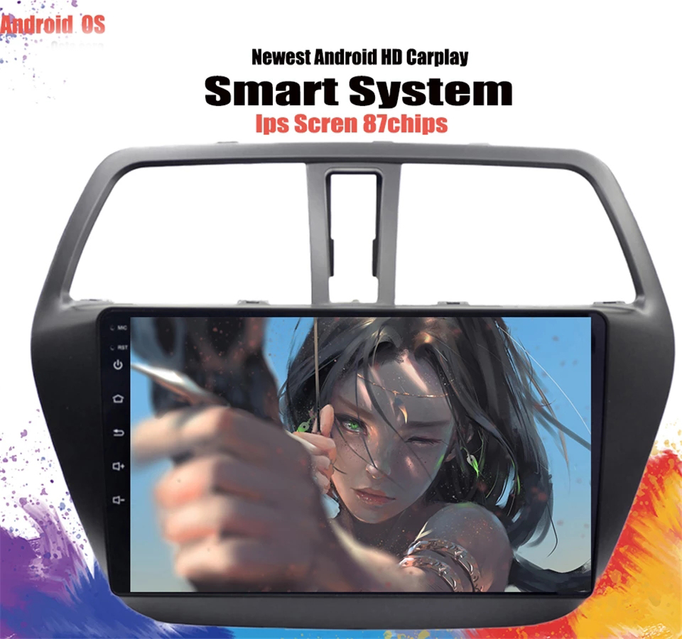 

9 Inch Android 10 Car Video Dvd Gps Player for Suzuki S-CROSS 2014-2017 Built-in Radio Navigation Bt Wifi