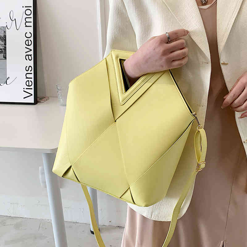 

Women Tote Fashion Luxury Brand Leather Large Handbag Shoulder s Ladies Big Shopping Bag 2022 Summer, Khaki