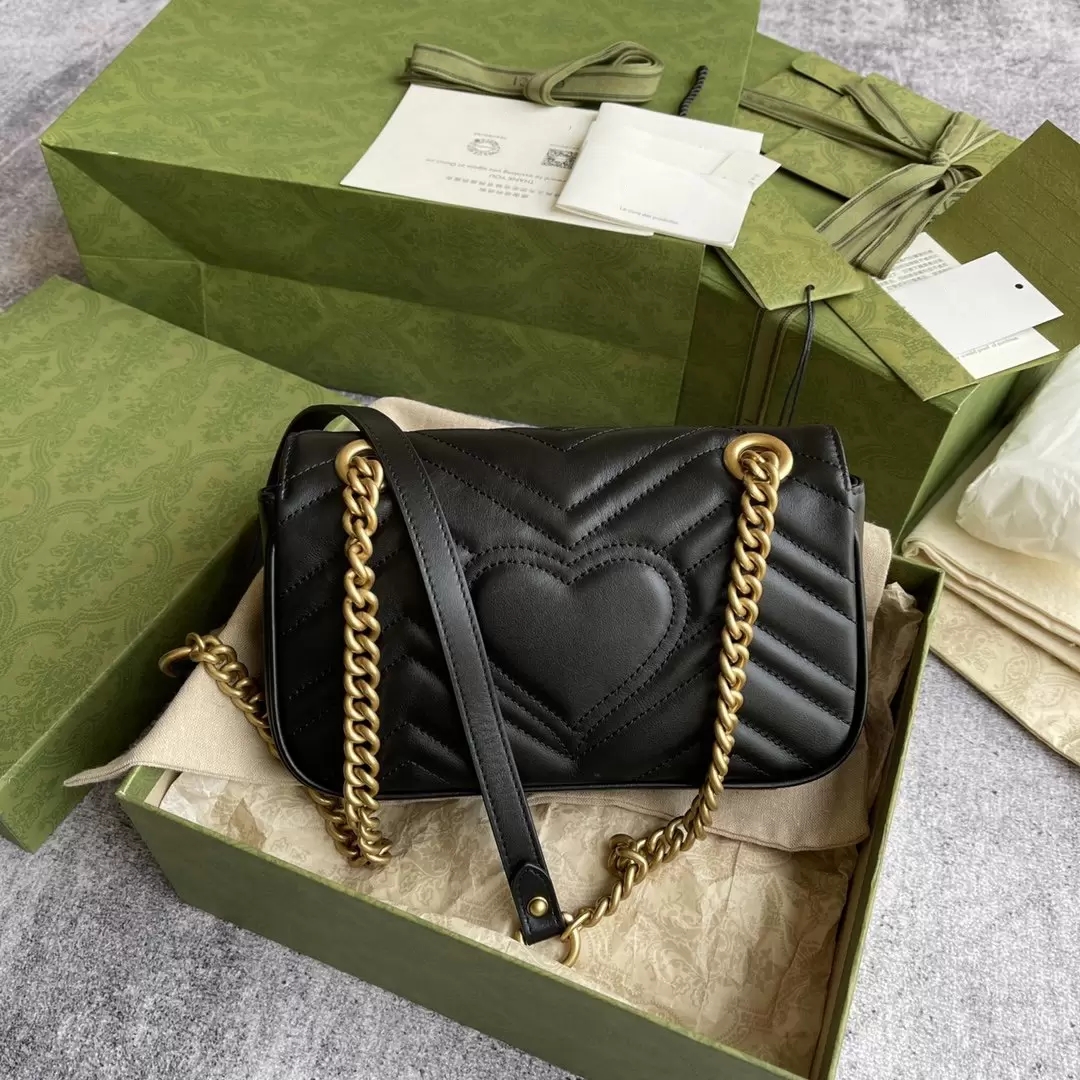 

Fashionbag9988 Marmont WOMEN luxurys designers Shoulder bags real leather Handbags chain Cosmetic messenger Shopping Crossbody bag Totes lady wallet purse + BOX, Extra fee