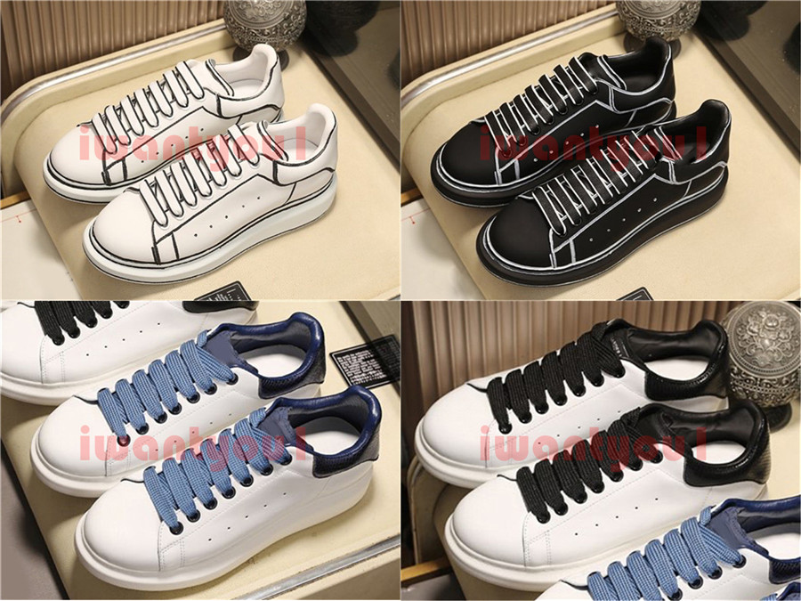 

2022 Designer Oversized Casual Shoes White Black Leather Luxury Velvet Suede Espadrilles Trainers Men Women Flats Lace Up Platform Sneakers With Original Box, Double box