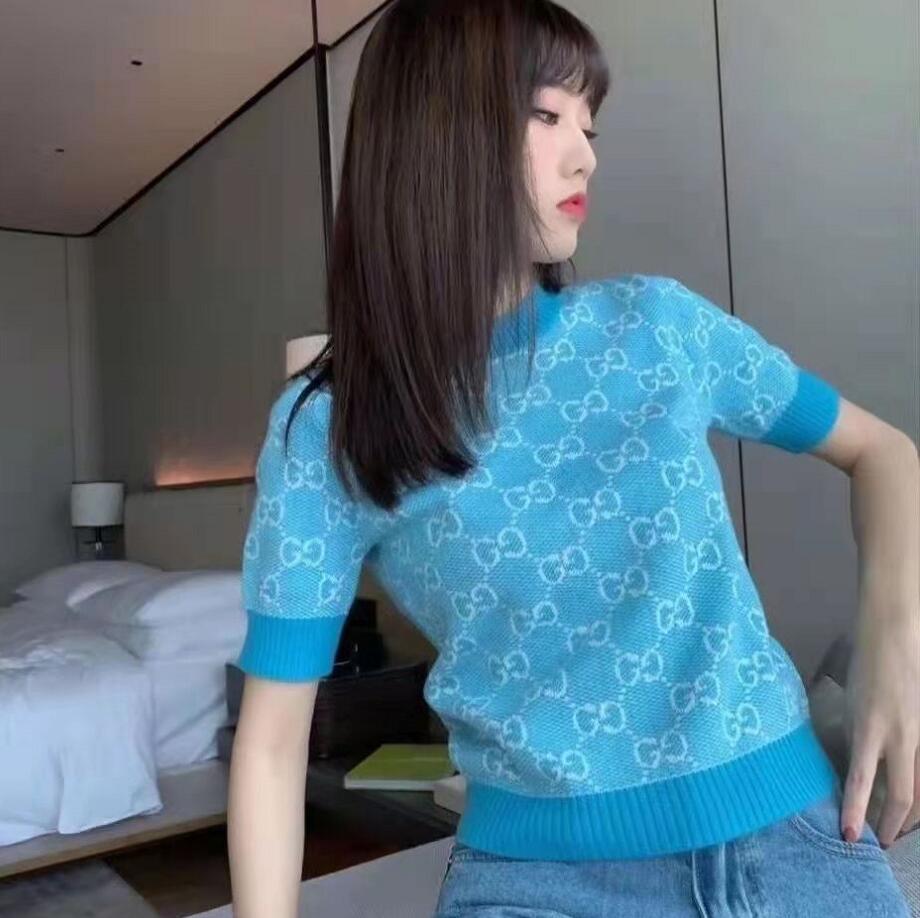 

New Women Knitted Tees Patchwork sweater T Shirt Bowtie Preppy Style Student Top Tee Shirt Short Sleeve Tshirt, 03