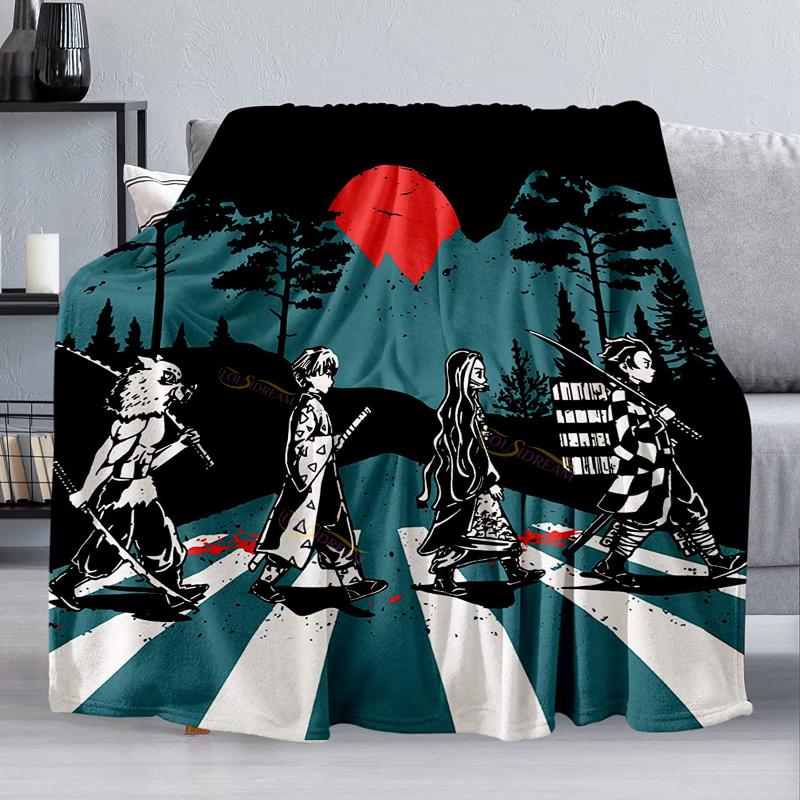 

Blankets Anime Blanket Warm Throw Micro Fleece For Couch Bedding Sofa Soft Kids Adult Suitable Office Camping TripBlankets