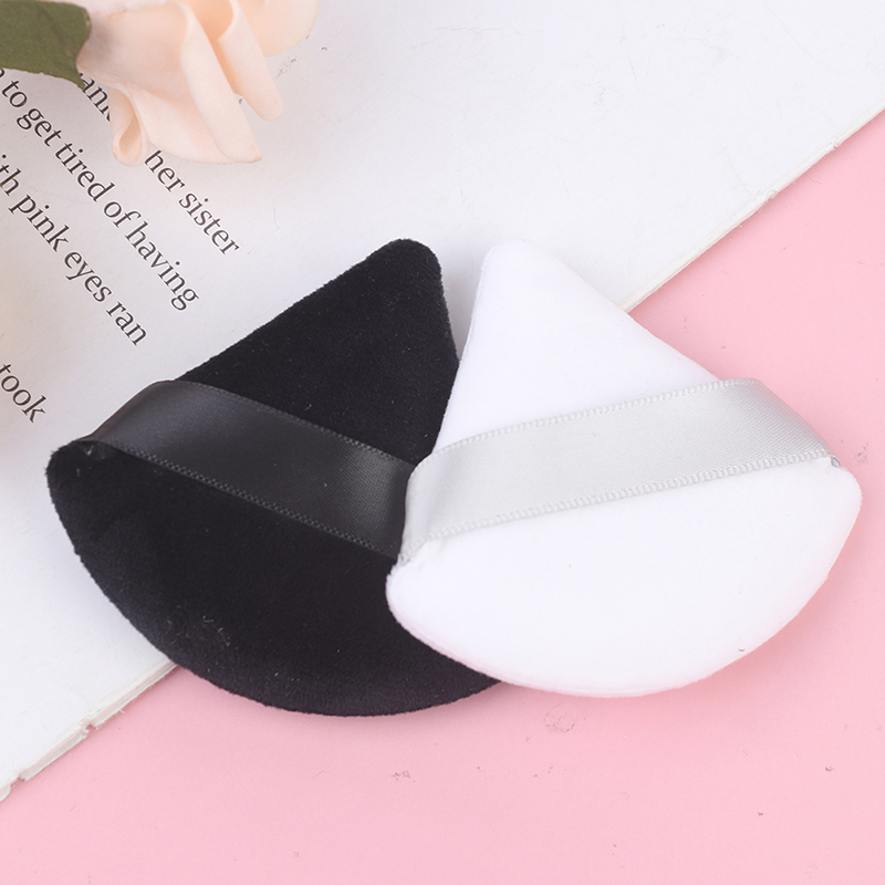 Triangular Loose Powder Puff Super Soft Cotton Fan-shaped Air Cushion Puff Makeup Tools Applicators-image-786156507