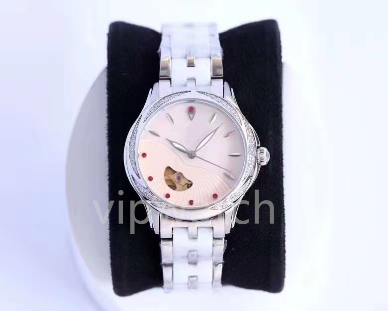 

2022 New women's mechanical watch imported 82s0 movement 316L stainless steel ceramic strap sapphire fashion luxury ladies watch, Sapphire glass