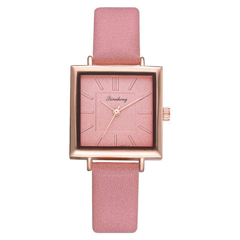 

huiya06 Fashion Quartz Watch New Ladies Strap Wrinkled Leather Strap Color Thirteen