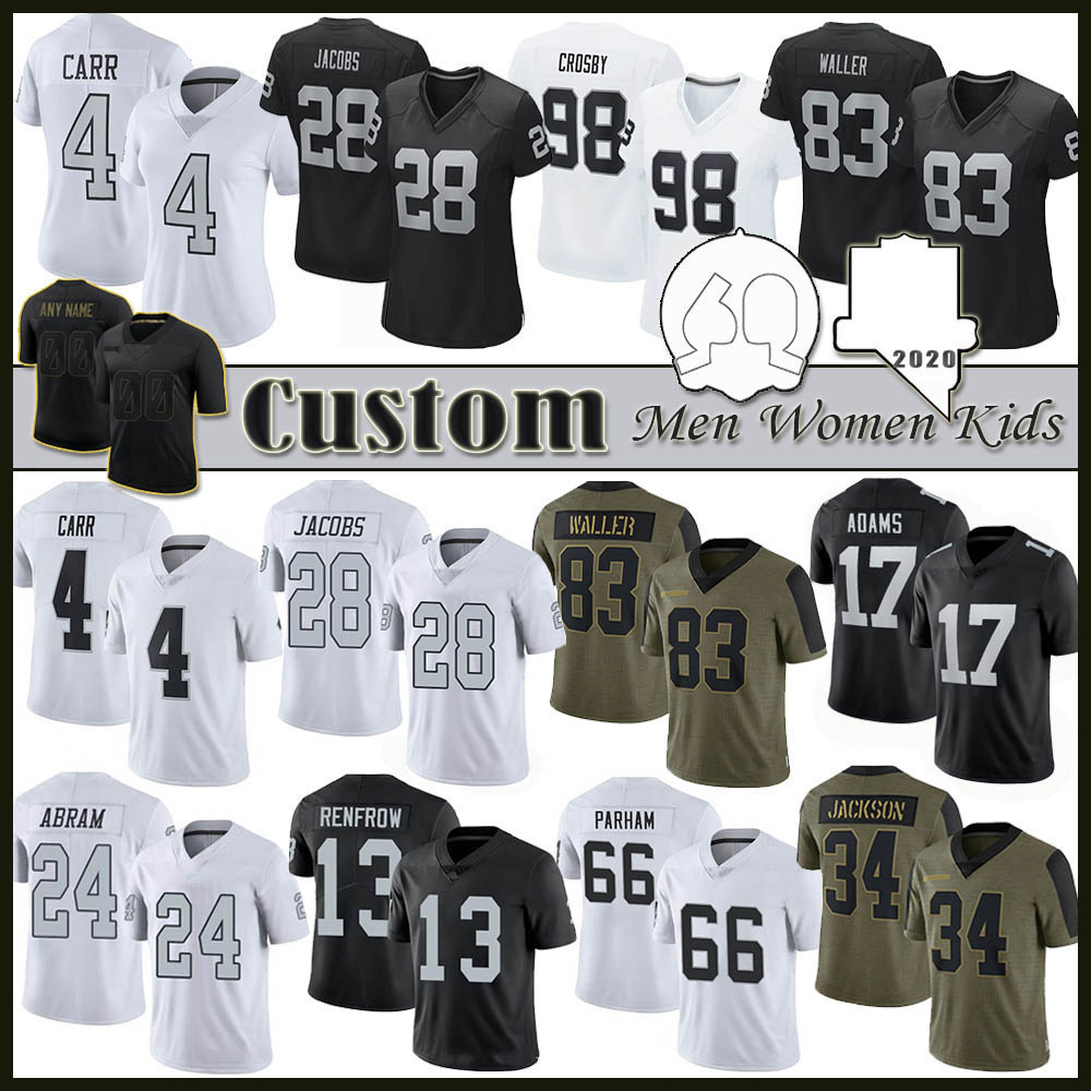 

Jersey Oakland''Raiders''17 Davante Adams 4 Derek Carr Men Maxx Crosby Hunter Renfrow Josh Jacobs Darren Waller Johnathan Abram Dylan Parha, Shown