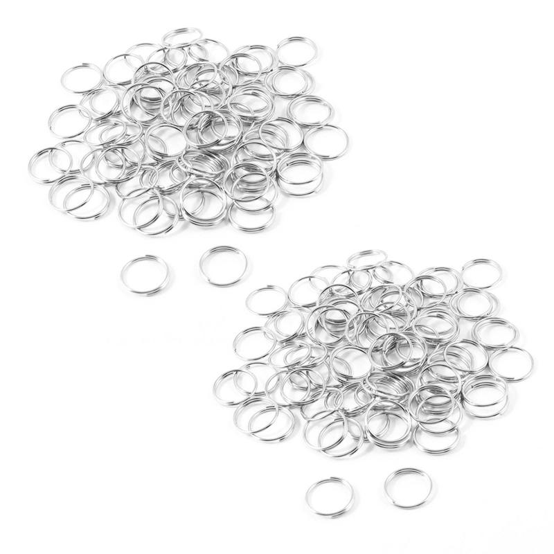

Keychains 10Mm Dia Silver Tone Metal Split Loop Key Rings Holders Replacement 160 PcsKeychains