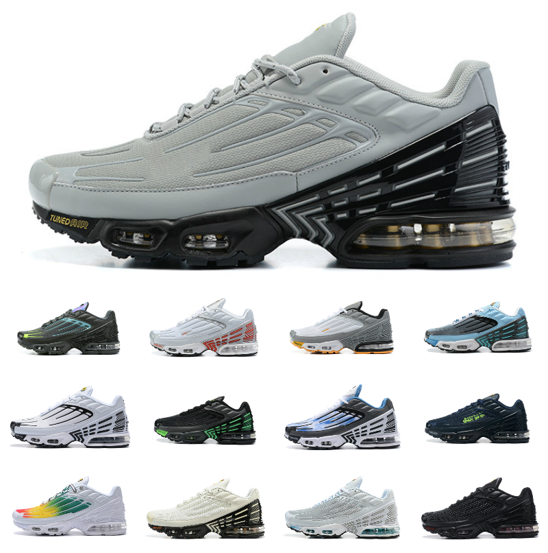 

TN 3 Plus Tuned Obsidian Mens Running shoes tn3 Topography Pack triple Simple white black hyper airs classic neon women Tiger Laser Blue Ghost Green trainers sneakers, Bubble package bag