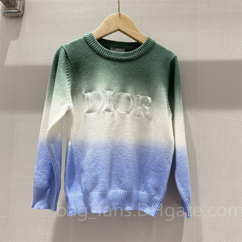 Di-or Dupe Pullover Gradient Ramp Children&#039;s Sweater Winter Long Sleeve Warm Sweaters for Boy Girl-image-794322620
