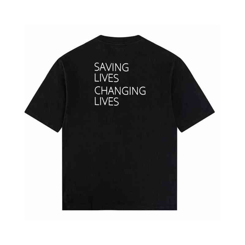 

Luxury Brand Balenciass's T shirt Clothes Paris B summer world food printing fashion short sleeve loose casual T K8U0, White