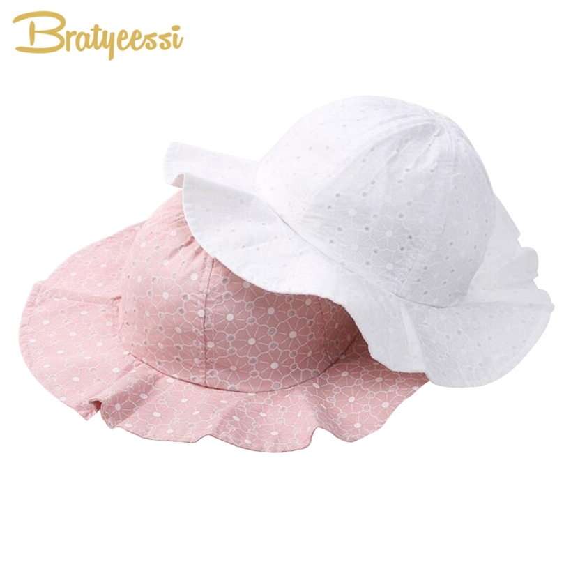 

Fashion Bayi Musim Panas untuk Kapas Ember Topi Pantai Anakanak Perempuan dengan Berwarna Merah MudaPUTIH 1 pc 220611, Lavender dot