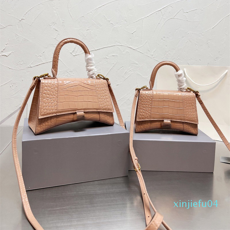 

Crossbody Designer Bag Fashion Evening Bags Leather High Quality Version Shoulder Hourglass Bag 8 Colors Size 23cm / 19cm Gift Box OL14, Black