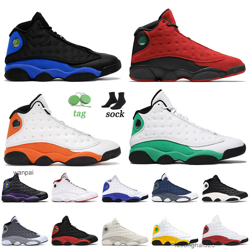 

High Quality 2022 Air Jorden 13 13s Jumpman XIII Basketball Shoes Hyper Royal Lucky Green Reverse Bred Playground Chicago Sneakers Trainers, D7 hyper royal 40-47