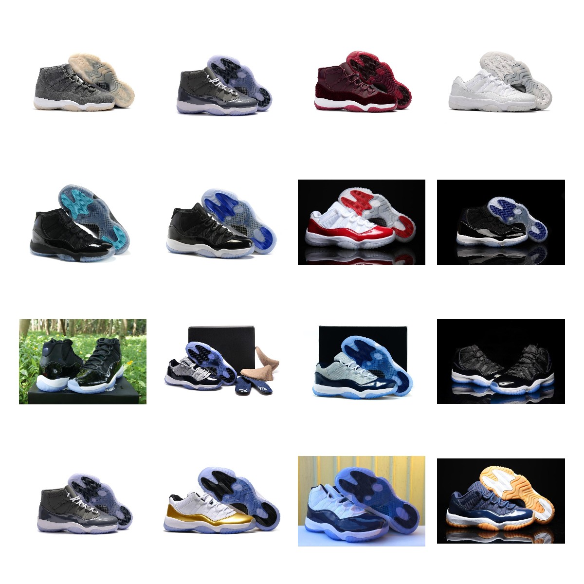 

with Box 2022 Mens and Womens Basketball Shoes Sneakers 11S Concord Number 45 Blue Black White Cap and Gown Platinum Tint for Men Trainers, #12