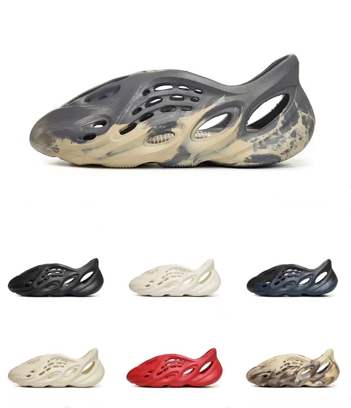 

original quality Slide Resin Foam Runner Sandals slipper woman mans tainers Outdoor shoes slippers slides for men sandal flat sandals famous, Black