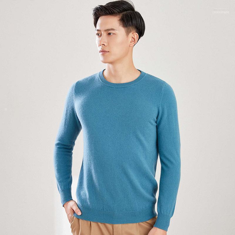 

Men's Sweaters Autumn And Winter Pure Wool Sweater Long-Sleeved T-Shirt Sports Running Fitness Pullover Warm Fashion Round Neck Top Time22, Brown orange