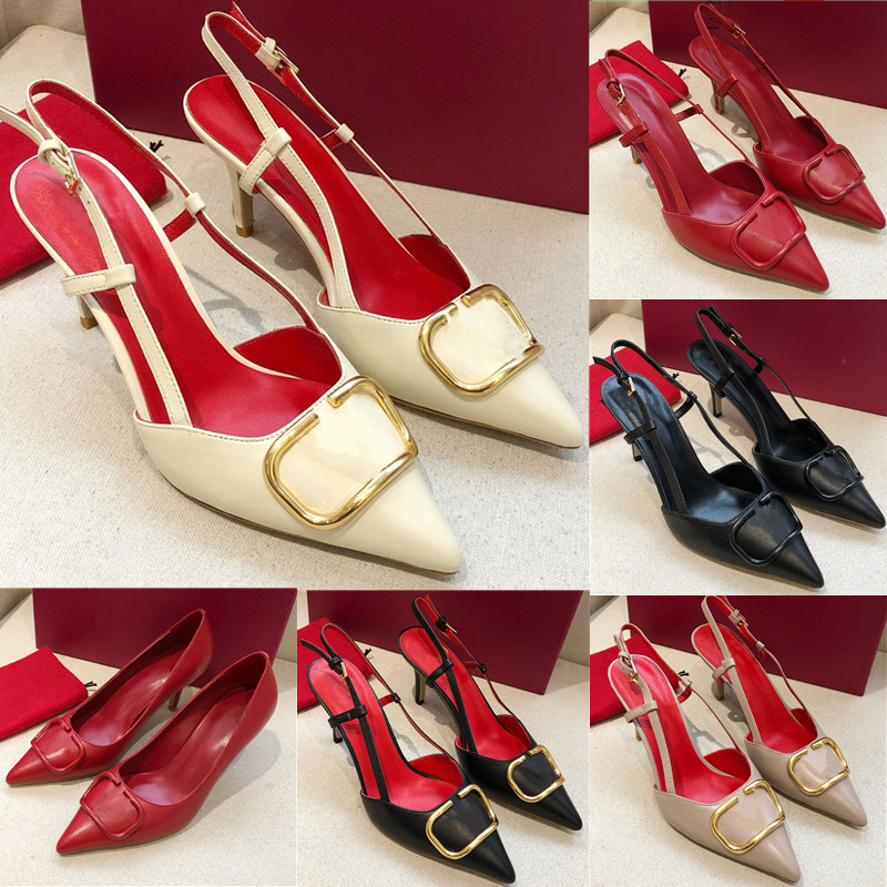 

Fashion Classic Women Dress Shoes High Heels Ballerina Choreographer Sexy Rhinestone Pointed Flat Leather Ladies Wedding Party Shoes Sandals 35-42