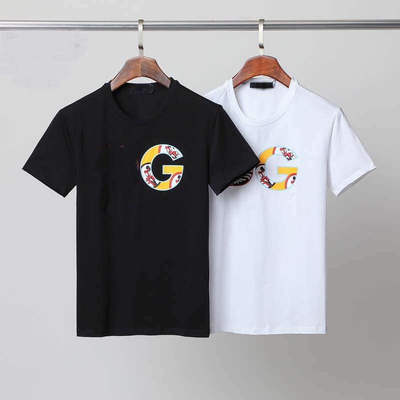 

Luxury Casual T-shirt New mens Wear designer Short sleeve T-shirt 100% cotton high quality wholesale black and white
