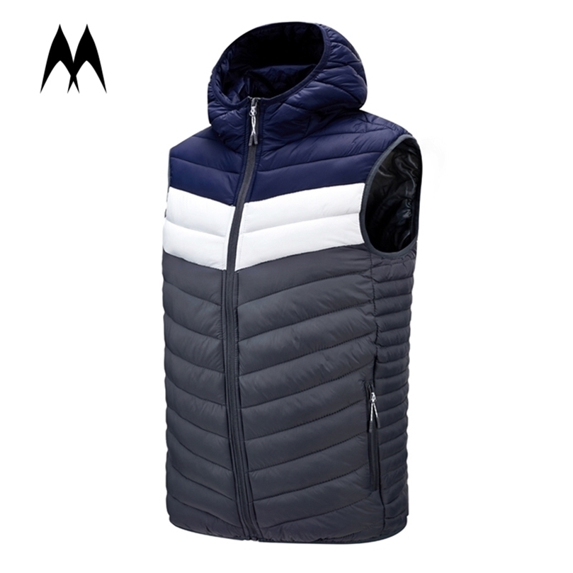 

Men Hooded Vest Jacket Streetwear Winter Thermal Clothing Waistcoat Vests Male Casual Down Jacket Outwear Puffer Coat Men 201127, Rls22932black