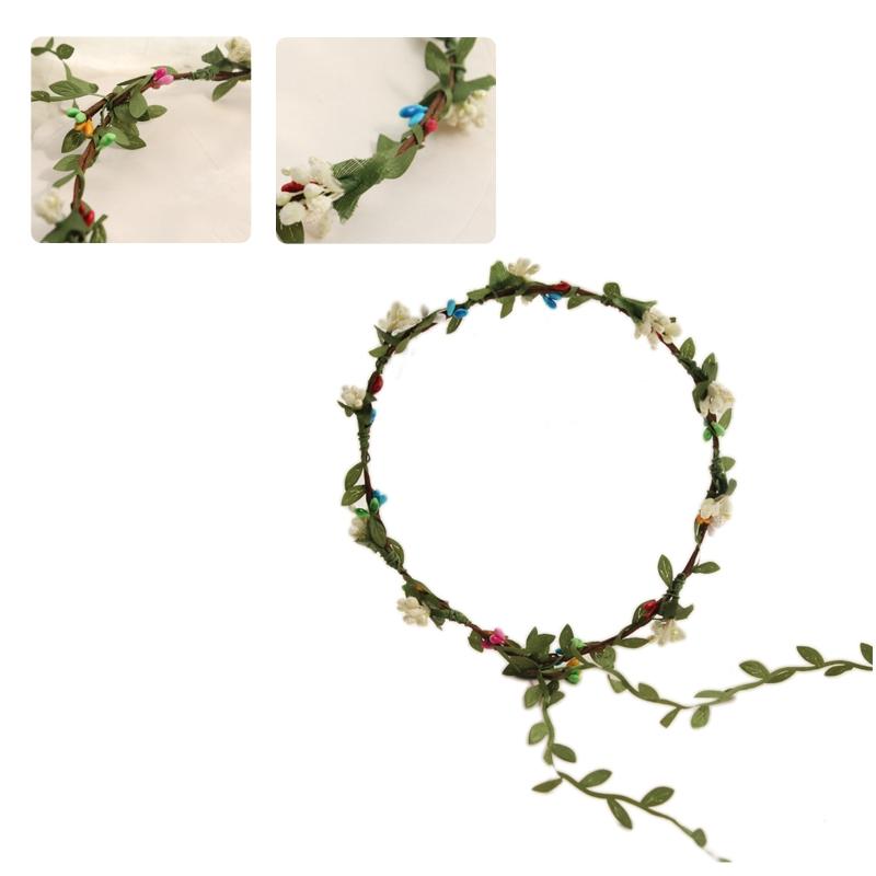 

Headpieces Flower Headband Women Bohemian Crown Wedding Floral Garland Headpiece Fabric Princess Headdresses DXAAHeadpieces