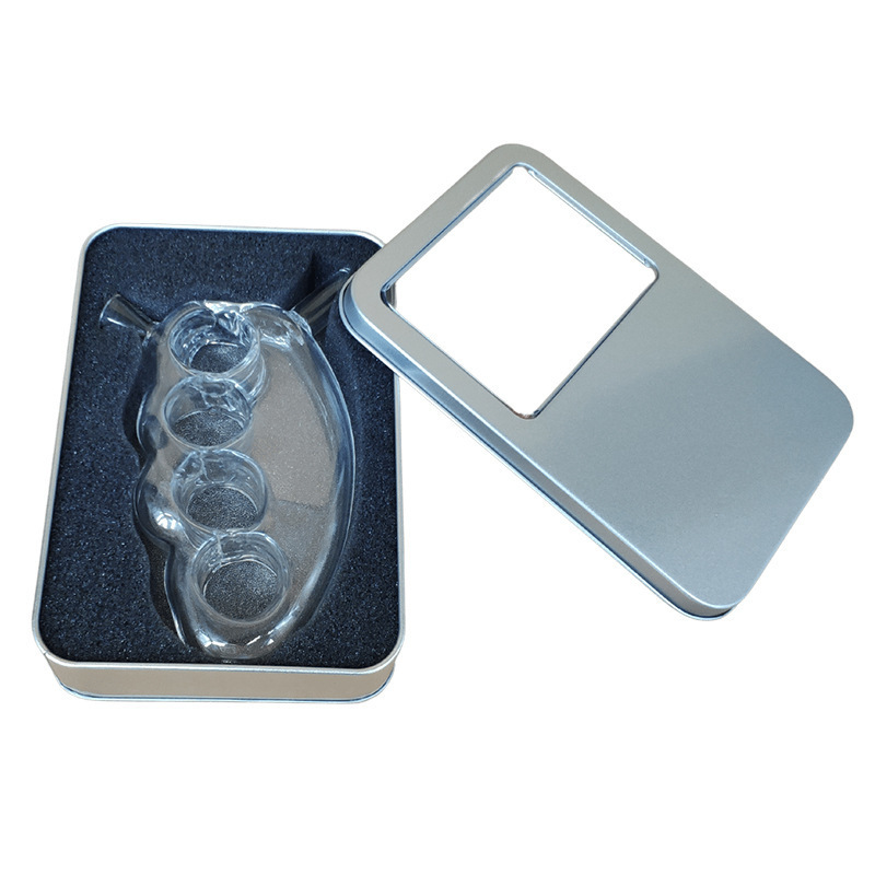 

Smoking pipe Glass knuckle bubbler refers to the tiger shaped portable filter water pipe with box set