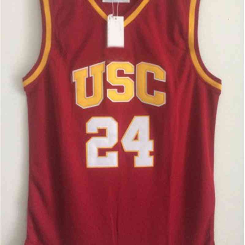 

C202 Brian Scalabrine #24 USC Trojans University of Southern California College Basketball Jerseys Double Stitched Name and Number Fast Shipping, Red