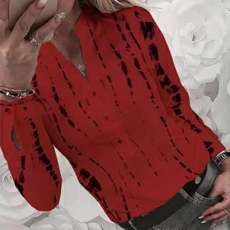 

Women' Blouses & Shirts Women Blouse Stand Collar Long Sleeve Print Buttons Down Loose Plus Size Elegant Fashion Shirt Top, Blue