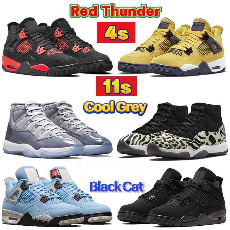 

Top Quality Jordns 2022 Designer 4 4S High Jumpman Basketball shoes 11 11S Red thunder Bred White Oreo University Blue black cat bred 11s Cool grey Cap and gown Animal, #31- win like 96 (11s)