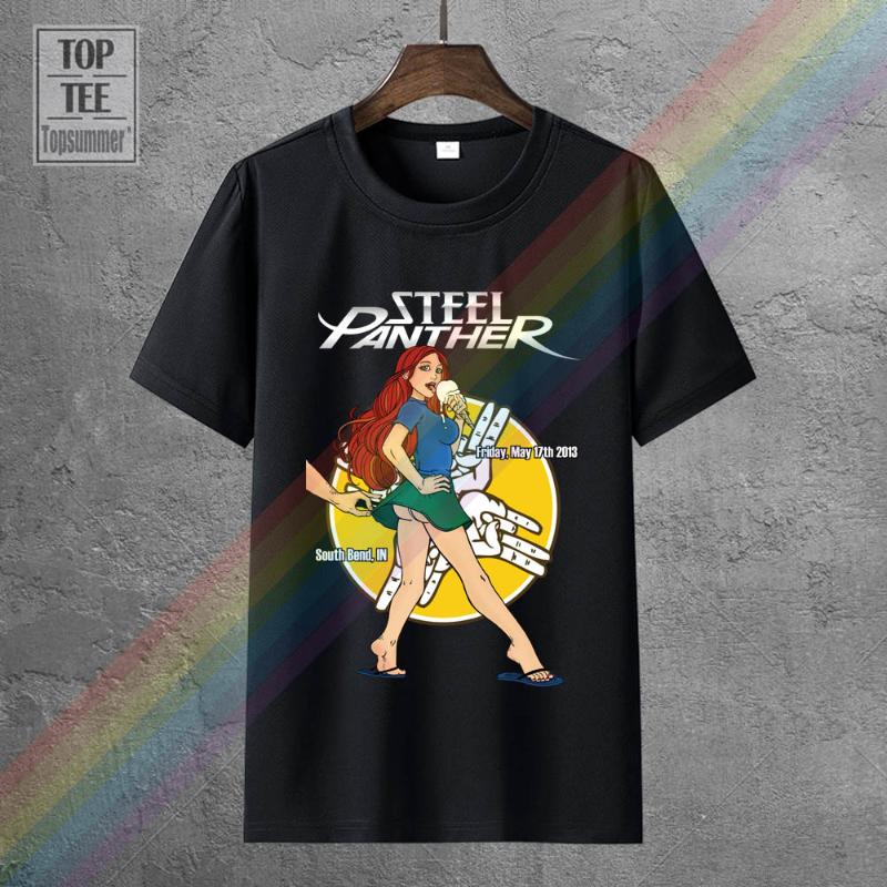 

Men's T-Shirts Steel Panther Band Poster Black T-Shirt, 0118786-black