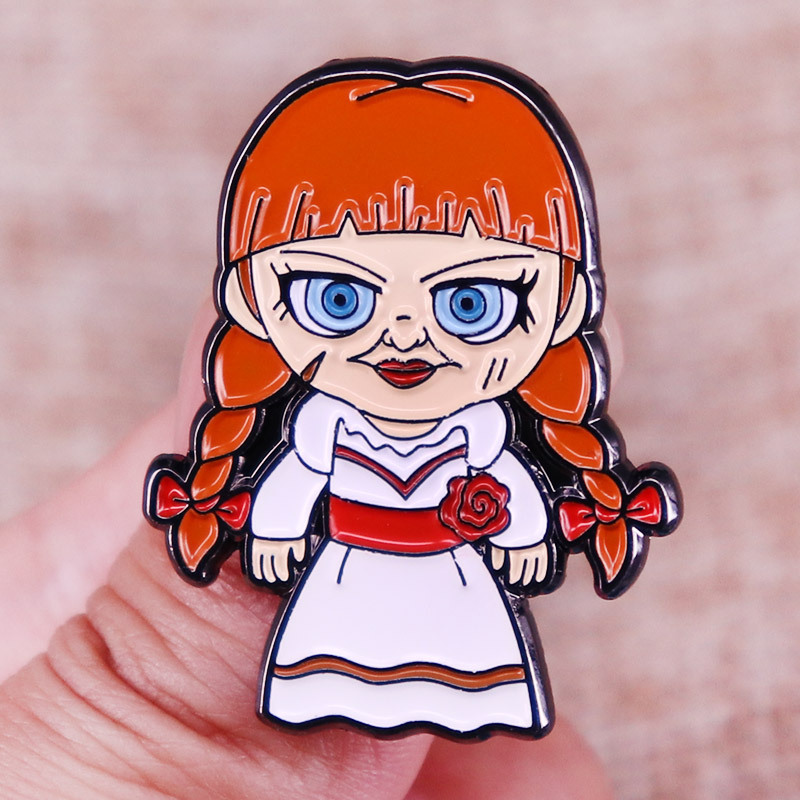 

Horror movie Annabel Lapel Pin Badge jewelry gift, As picture