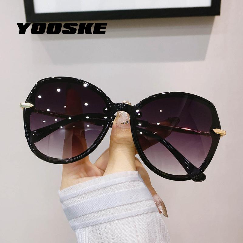

Sunglasses Round Women Designer Vintage Sun Glasses Ladies Black Brown Oversized Eyewear UV400SunglassesSunglasses