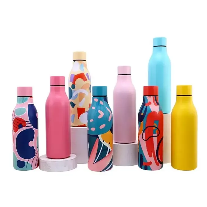 

18oz Cola Bottle Mug Insulated Double Wall Vacuum Stainless Steel Tumbler Water Creative Thermos Bowling Cup Drinkware Water Bottles kettle Kitchen sxa24, Multicolor