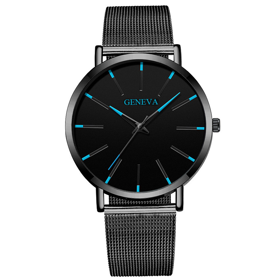 The new fashion Geneva watches men and women's simple leisure business style net with quartz watch wholesale