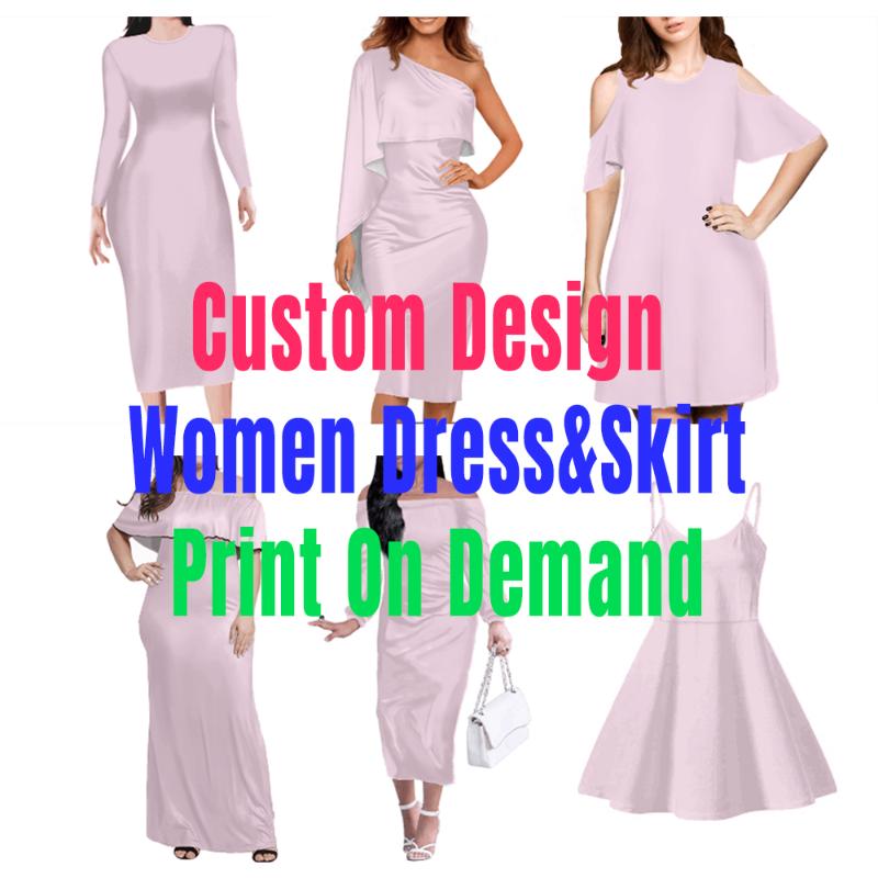 

Casual Dresses Custom Dress Print On Demand Sexy Girls Cartoon Image Design Women Party Uniforms Matching Clothes Customized DIY DropCasual, Custom ay