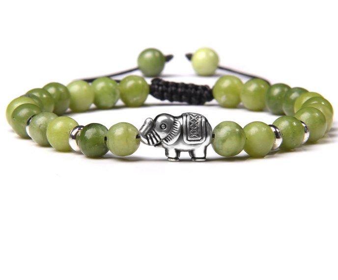 

8mm Phoenix Stone Amazon elephant Bracelet Natural Stone black Beaded Bracelets for Women Men Couple Jewelry Friend Gift wsh4w
