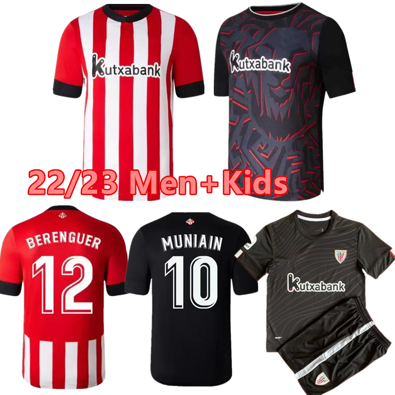 

Bilbao 22 23 club home soccer Jerseys home away WILLIAMS MUNIAIN BERENGUER SANCET DE camiseta 2022 2023 I.MARTINZ RAUL GARCIA Athletic football shirts men kids kit, Red