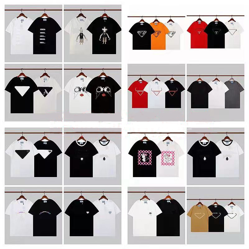 

Luxury P home designer Men' T-Shirts triangle metal badge logo Men' and Women' Short Sleeve -XXl, Supplement (not shipped separately)